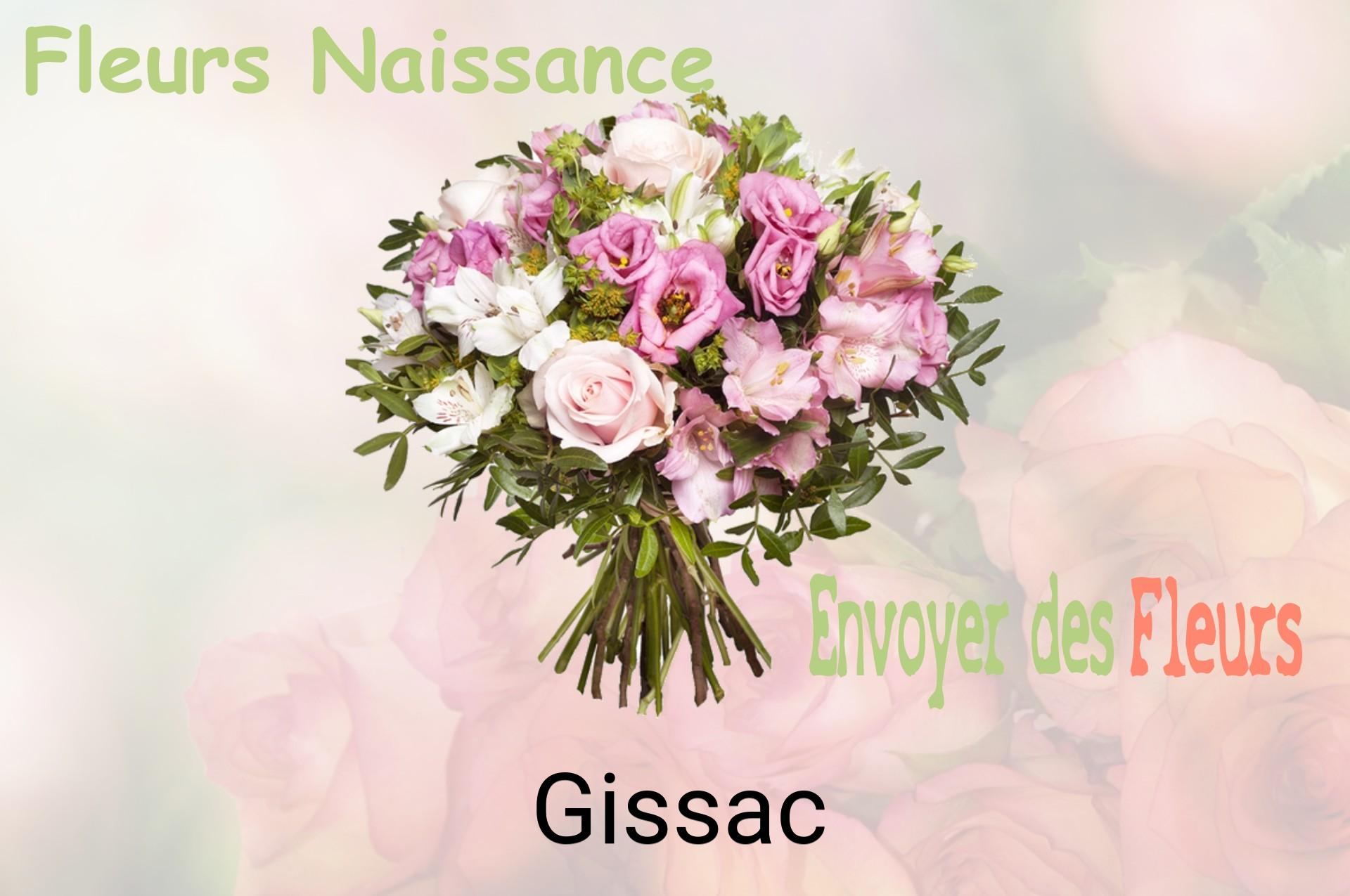 Bouquet de fleurs de naissance livré à Gissac