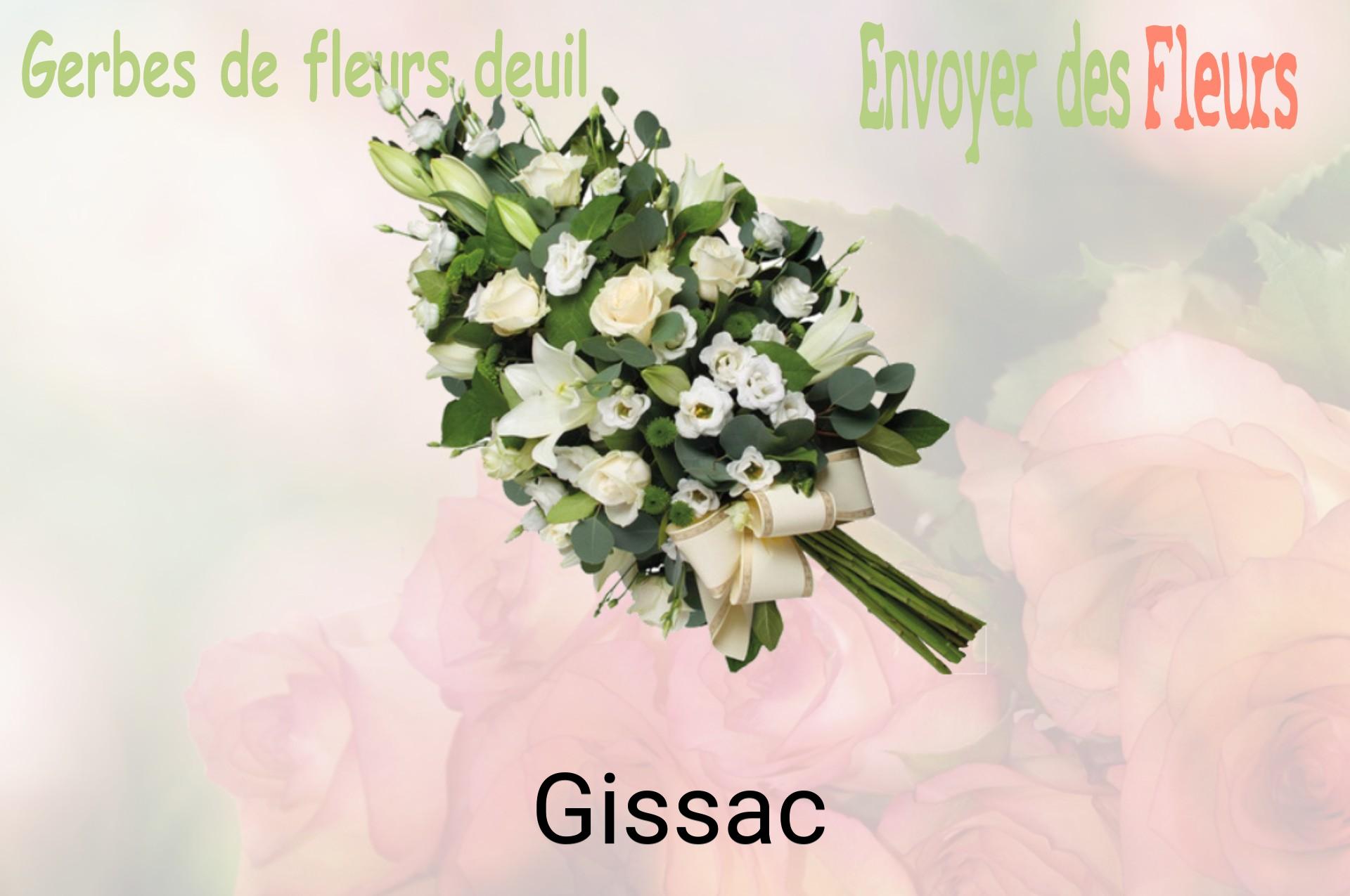 Gerbe de fleurs de deuil livrée à Gissac